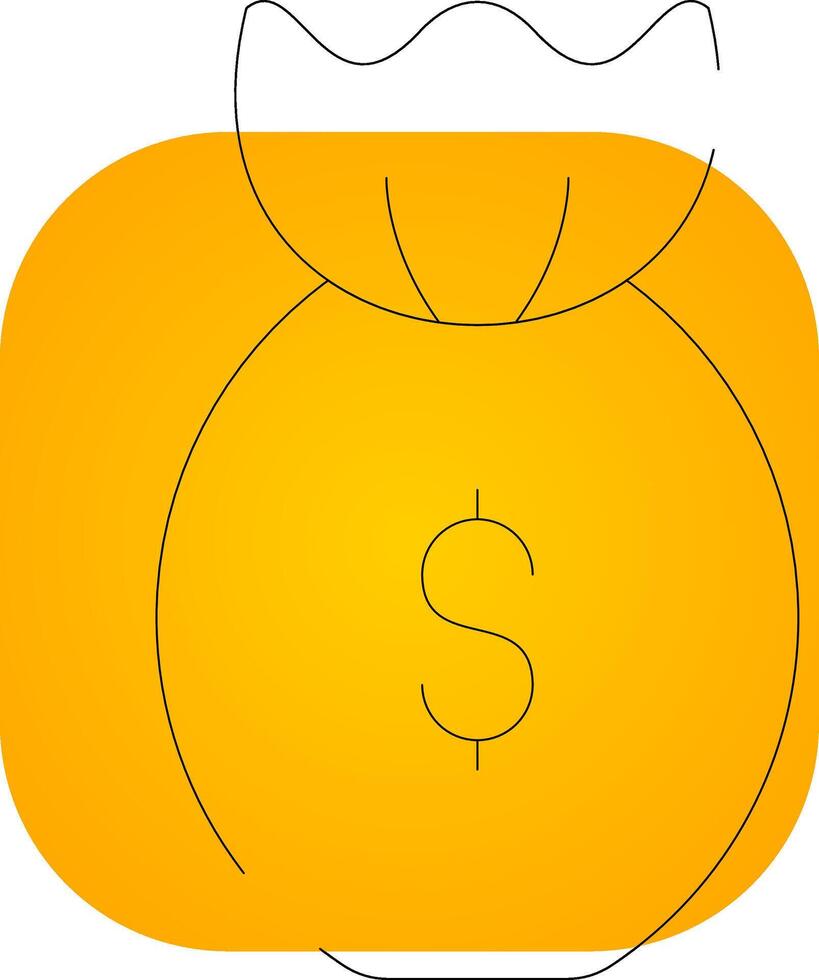 diseño de icono creativo de bolsa de dinero vector