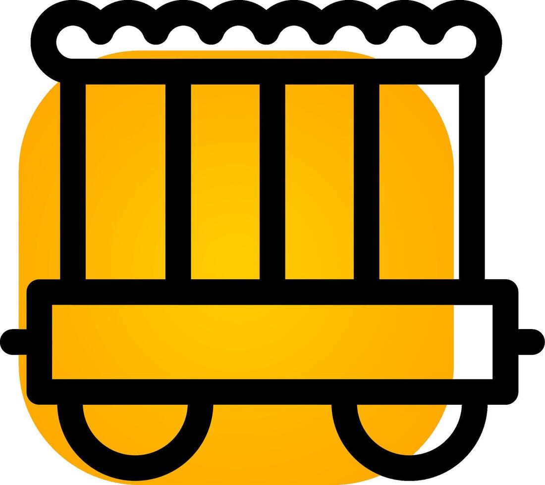 Circus Carriage Creative Icon Design vector