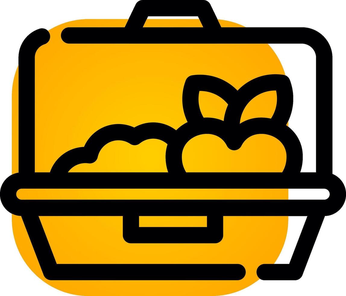 Lunch Box Creative Icon Design vector