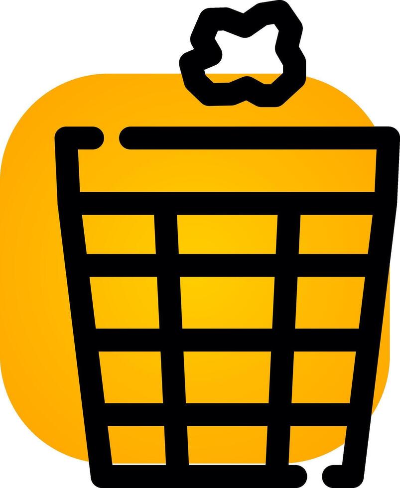 Trash Bin Creative Icon Design vector