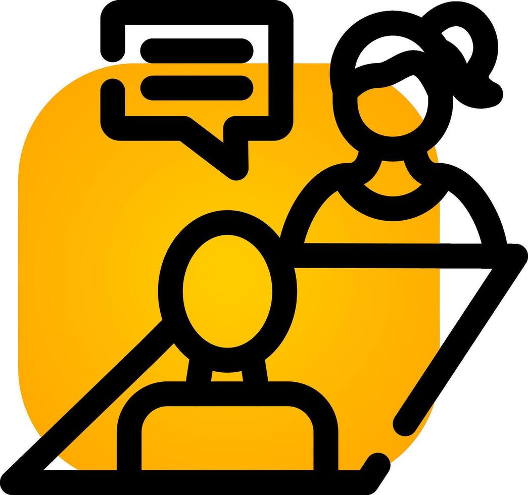 Job Interview Creative Icon Design vector