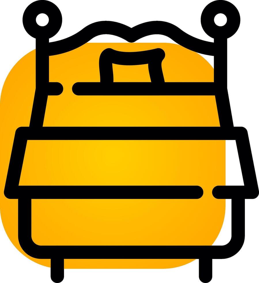 Double Bed Creative Icon Design vector