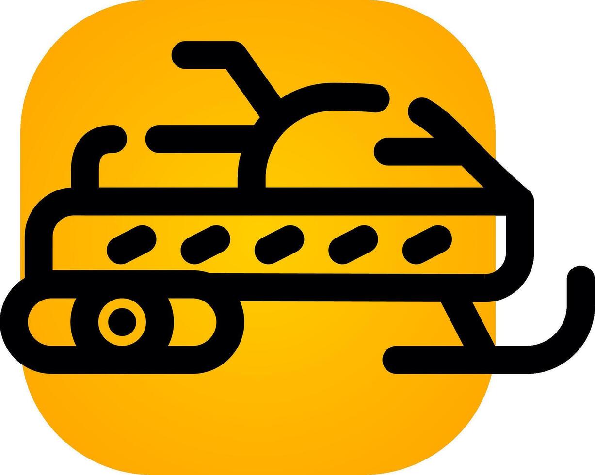 Snowmobile Creative Icon Design vector