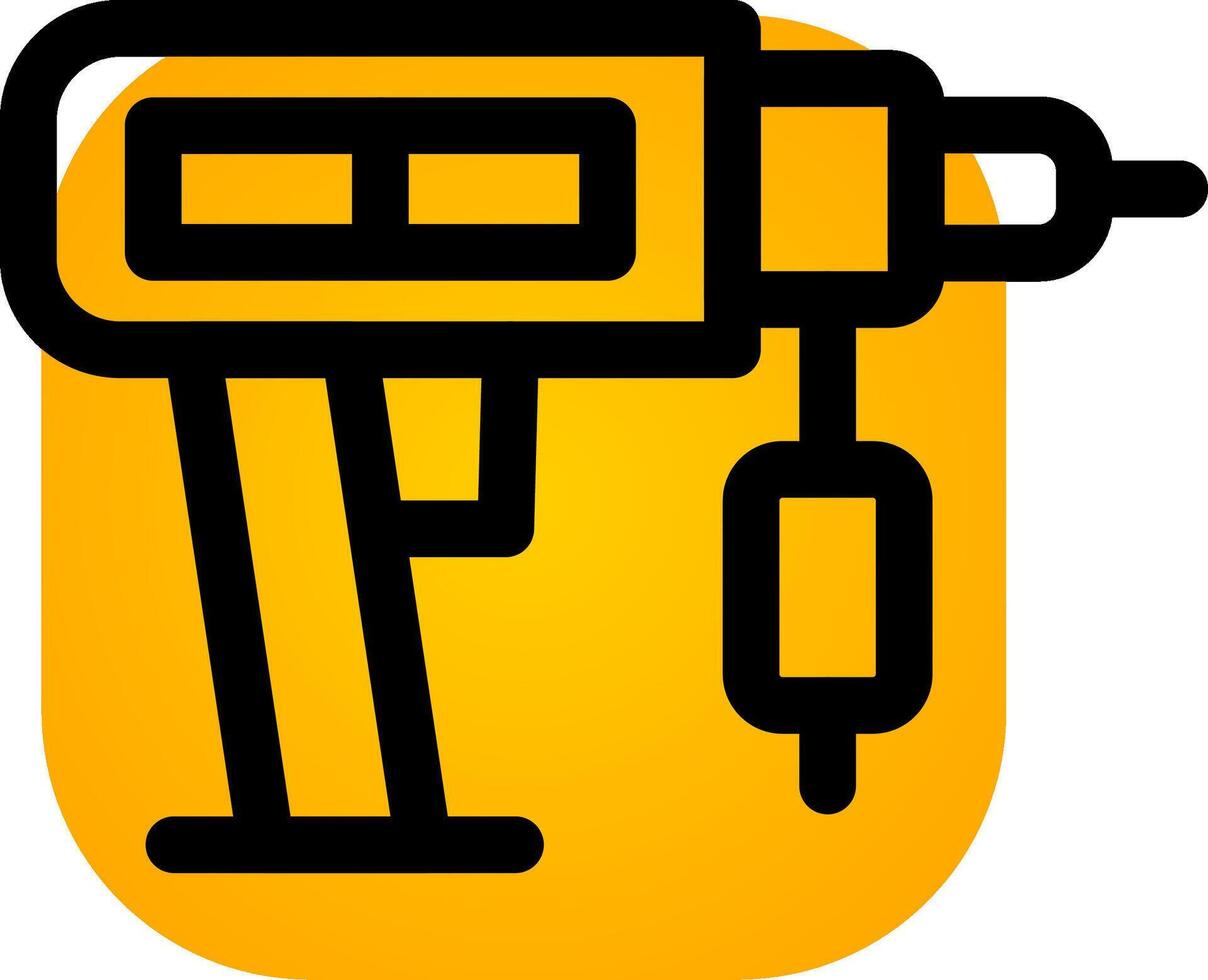 Drilling Machine Creative Icon Design vector