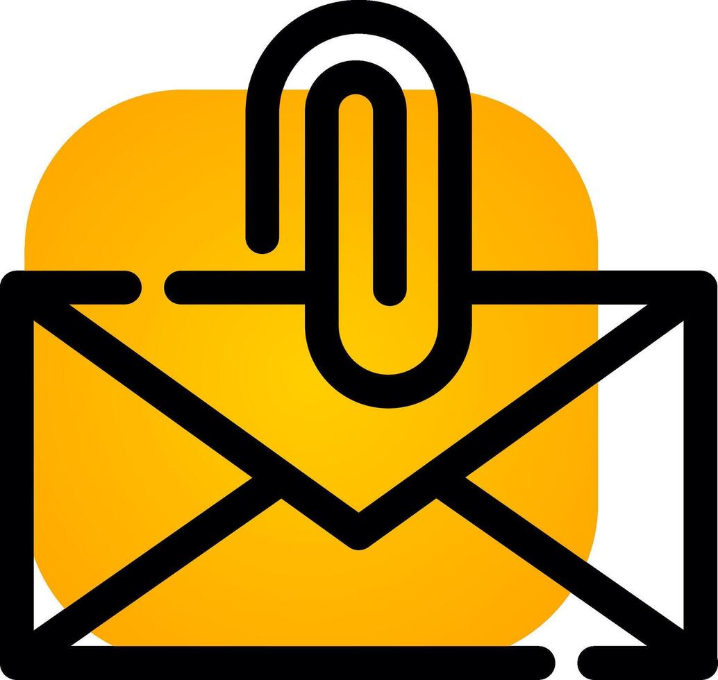 Attach File Email Creative Icon Design vector