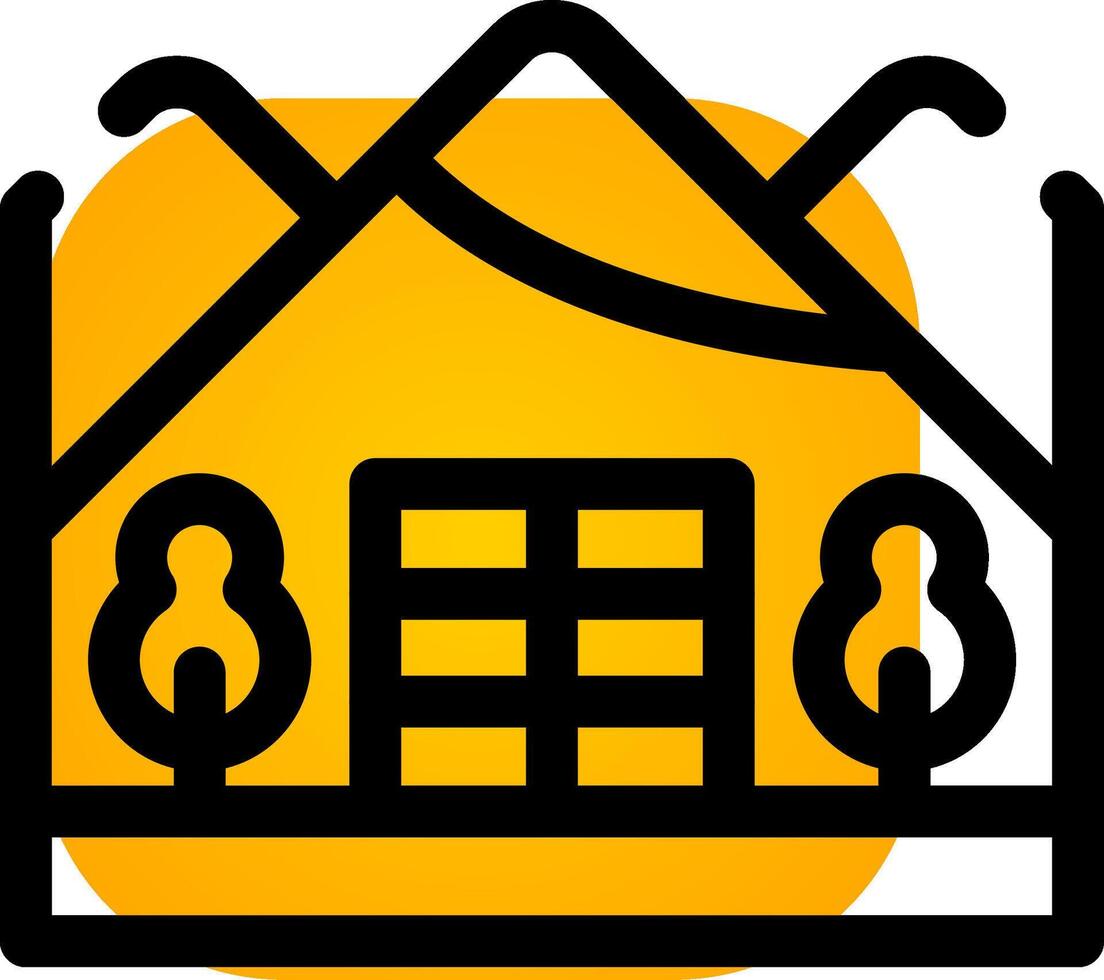 Igloo Landscape Creative Icon Design vector