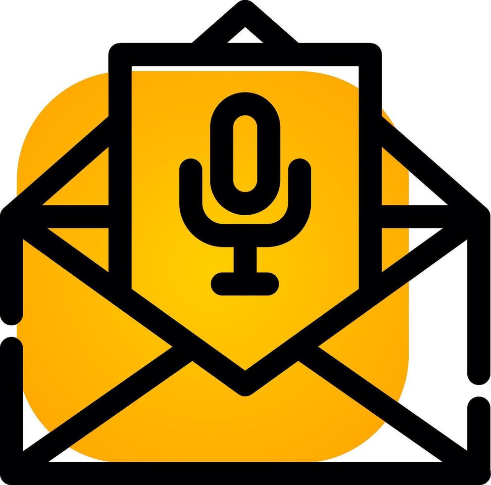 Voice Email Creative Icon Design vector