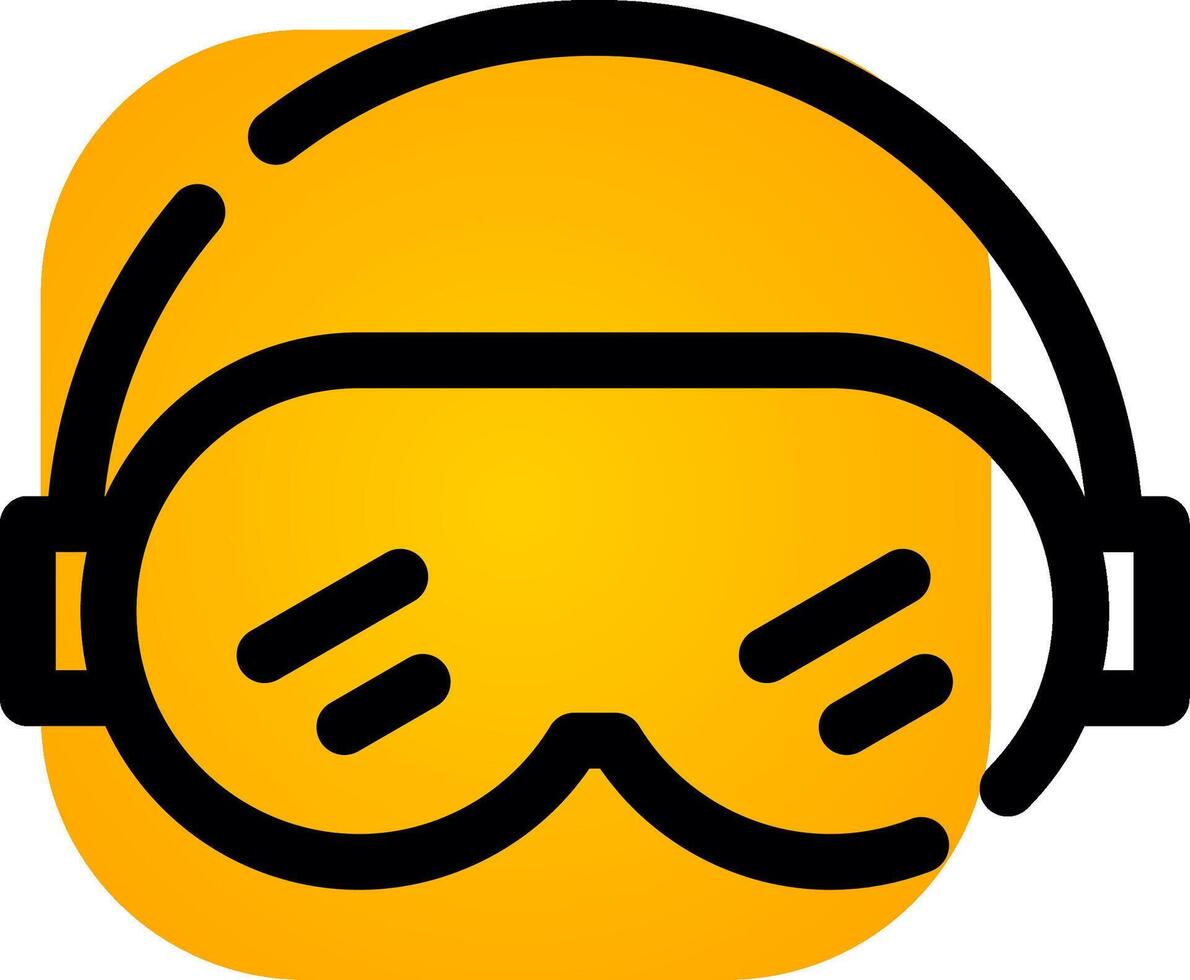 Ski Goggles Creative Icon Design vector