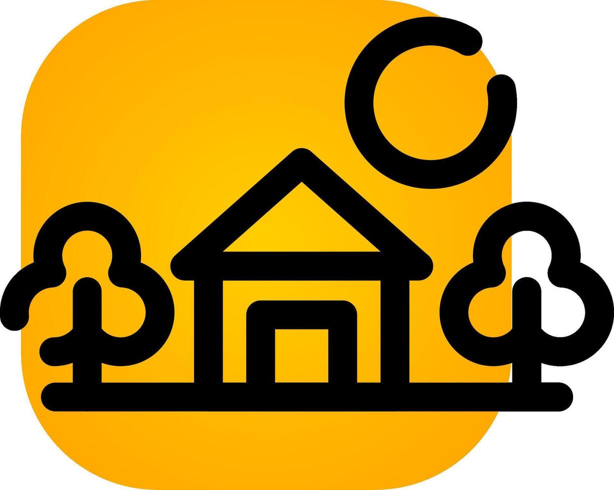 Home Landscape Creative Icon Design vector