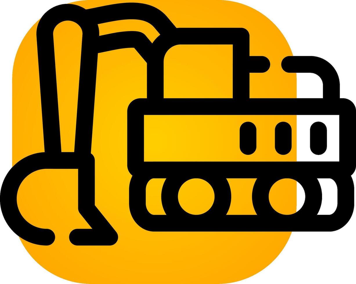 Excavator Creative Icon Design vector