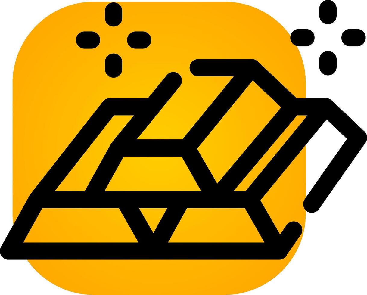 Gold Ingots Creative Icon Design vector