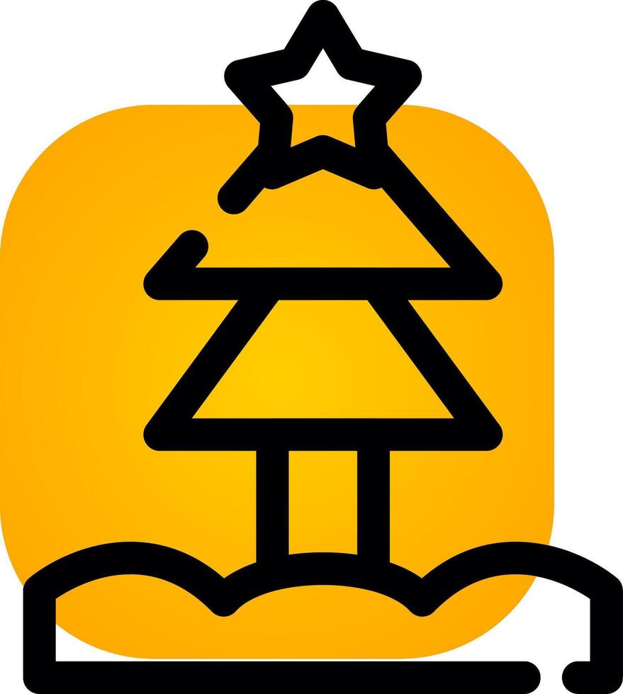 diseño creativo del icono del árbol de navidad vector