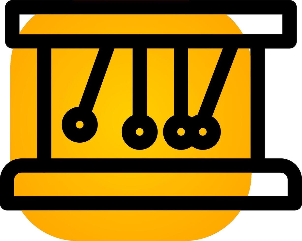 Newton Cradle Creative Icon Design vector