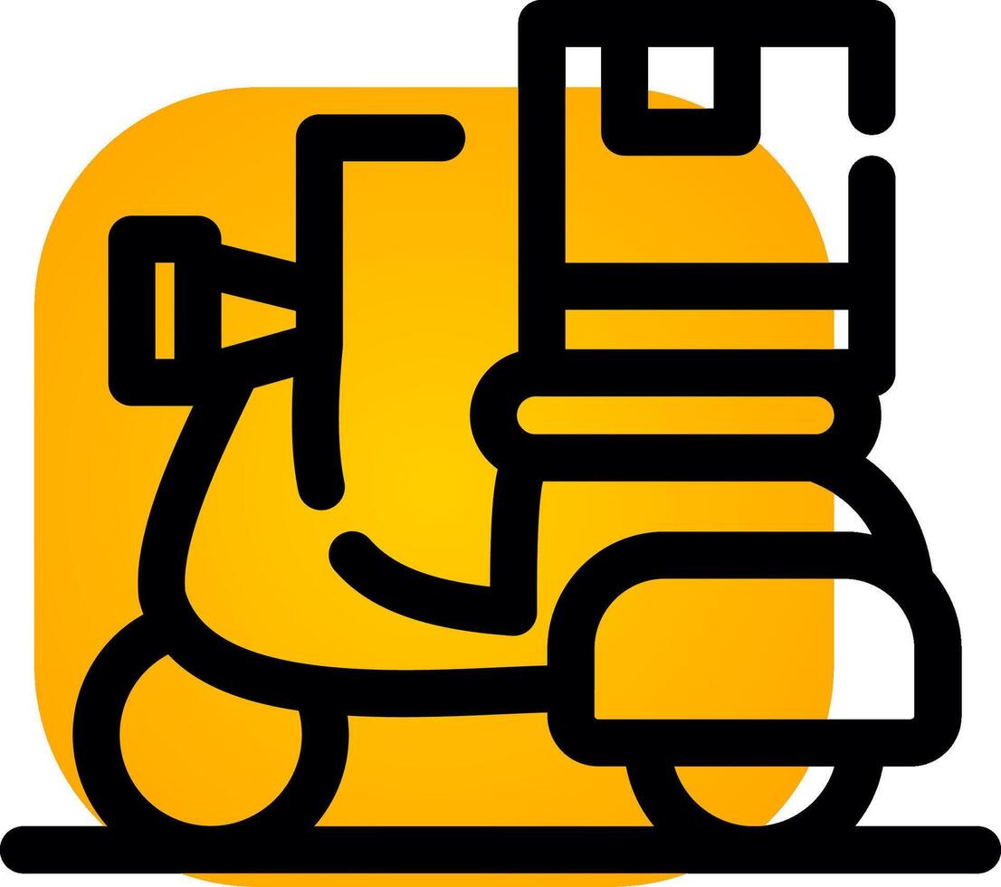 Delivery Bike Creative Icon Design vector