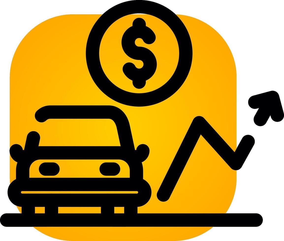 Car Loan Rates Creative Icon Design vector