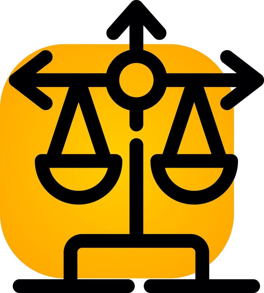 Balance Scale Creative Icon Design vector