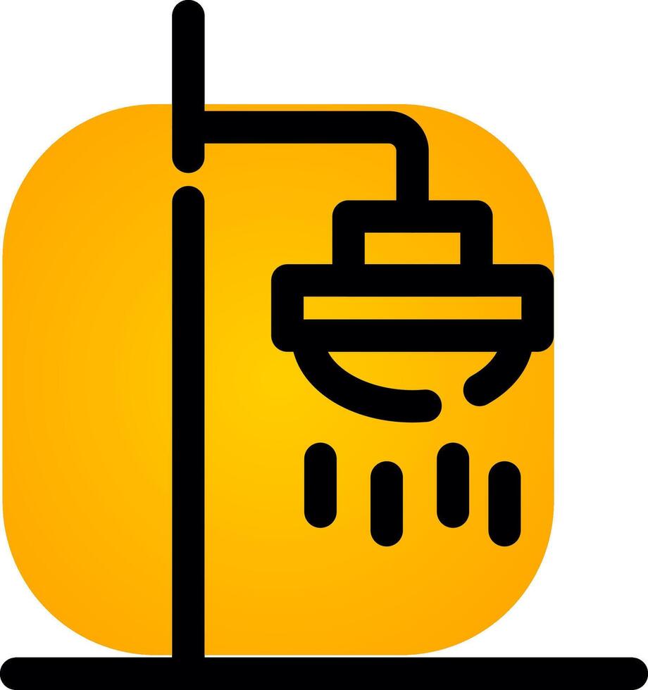 Roof Shower Creative Icon Design vector