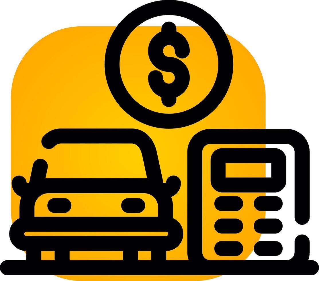 Car Loan Calculator Creative Icon Design vector