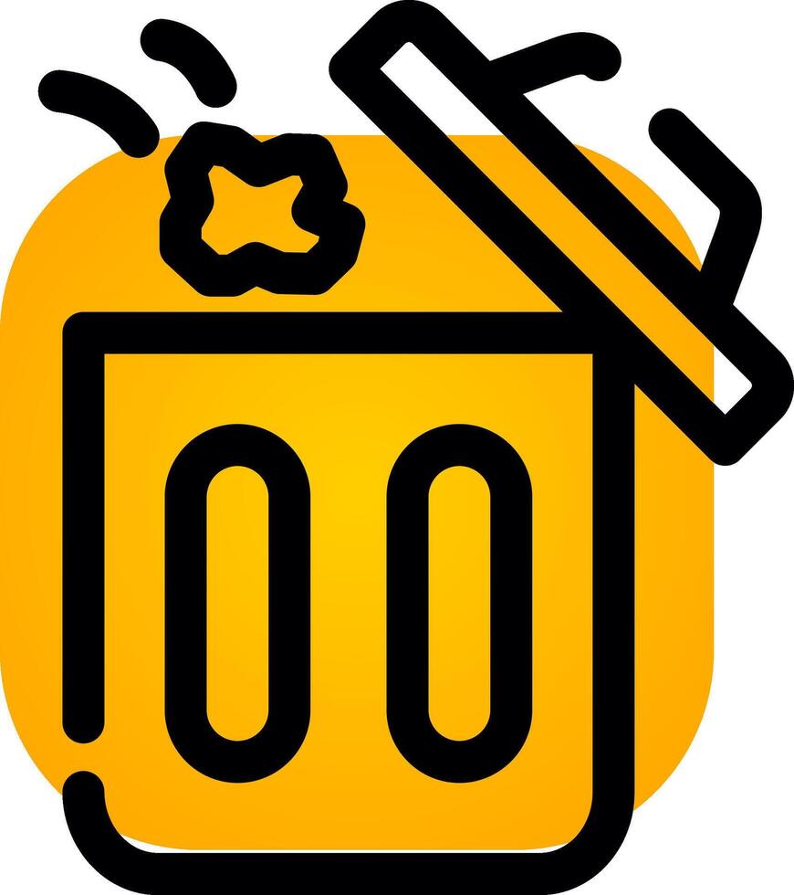 Throwing Trash Creative Icon Design vector
