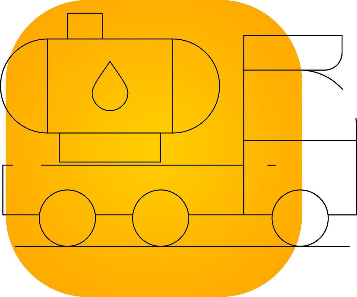 Tanker Truck Creative Icon Design vector