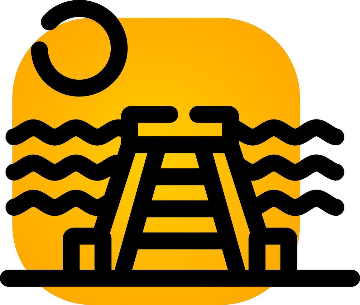 Dock Landscape Creative Icon Design vector
