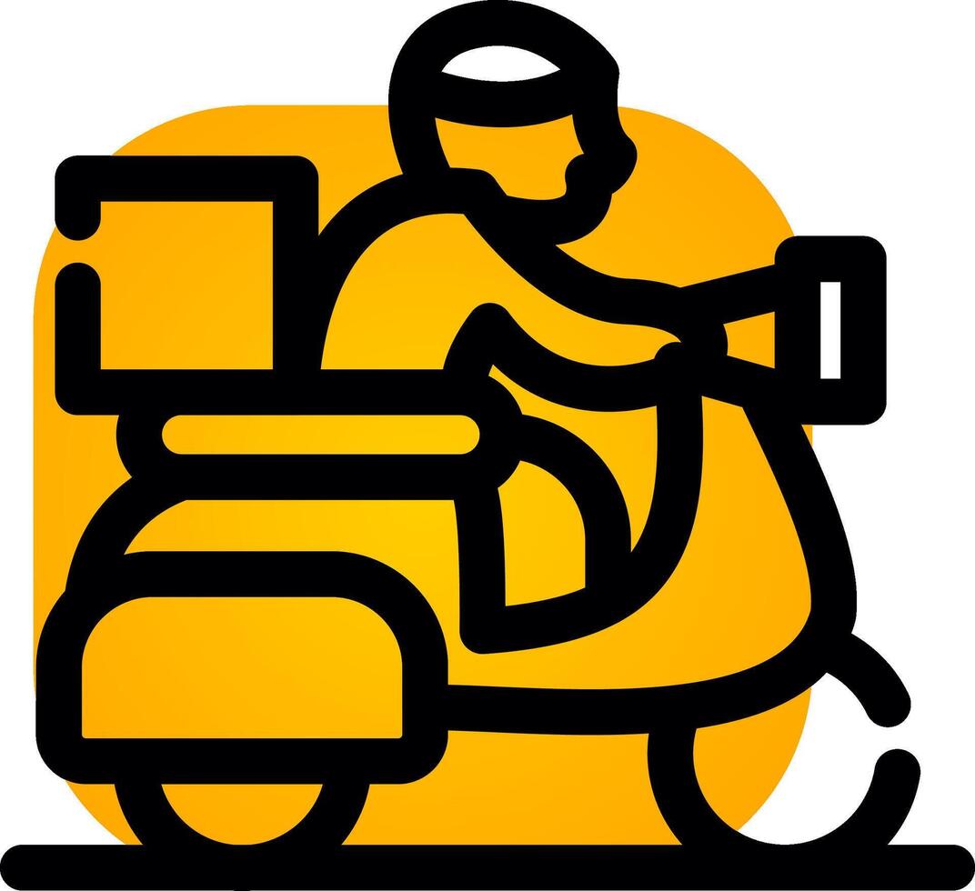 Delivery Bike Creative Icon Design vector