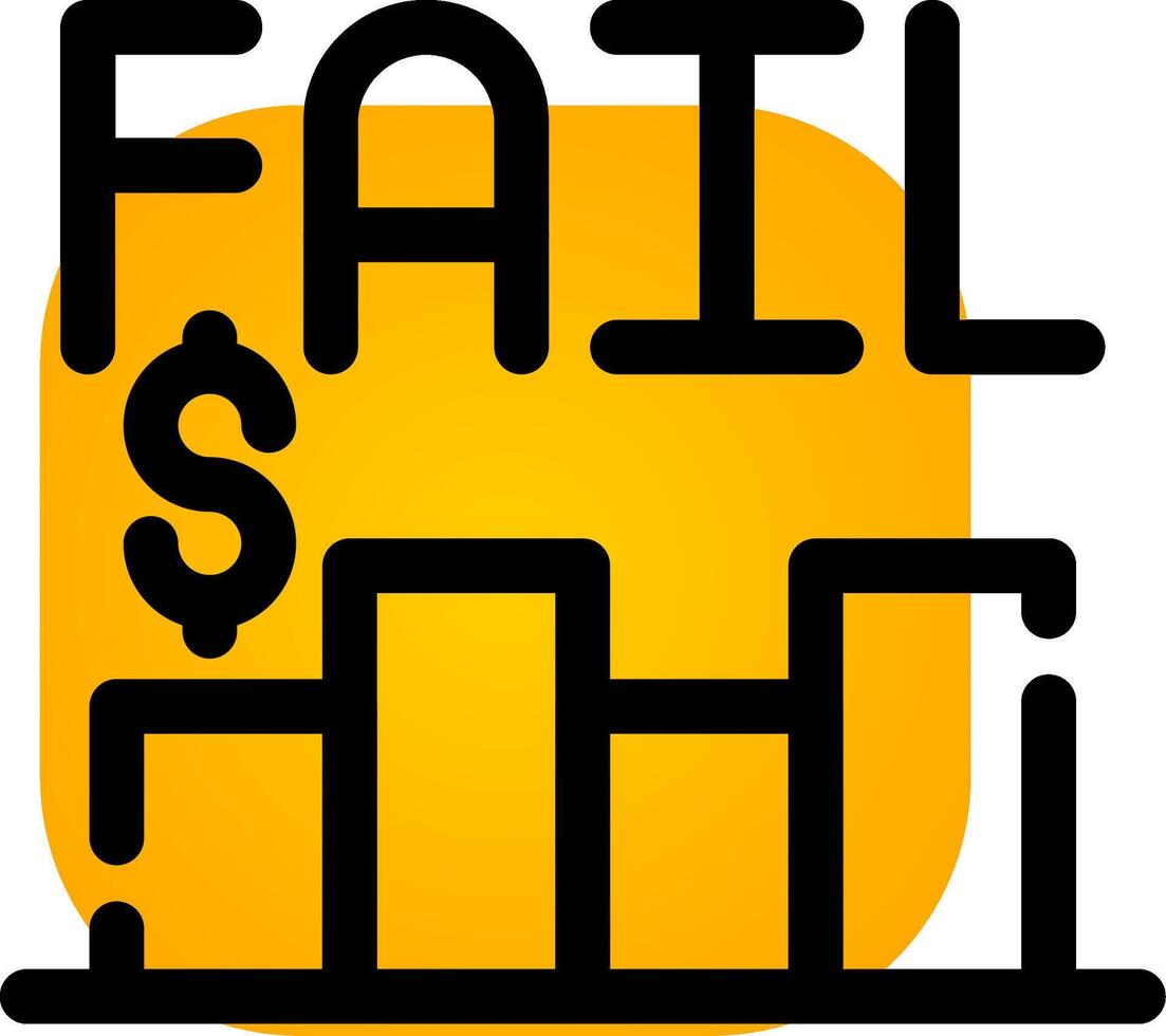 Business Fail Creative Icon Design vector