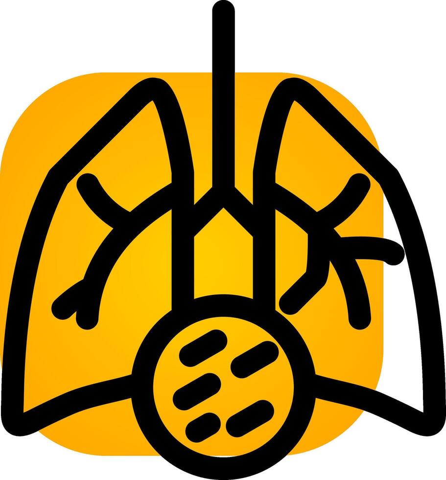 Lung Cancer Creative Icon Design vector