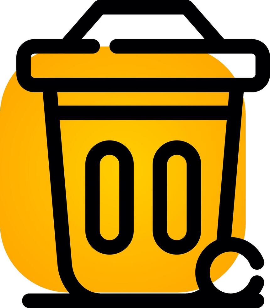 Dustbin Creative Icon Design vector