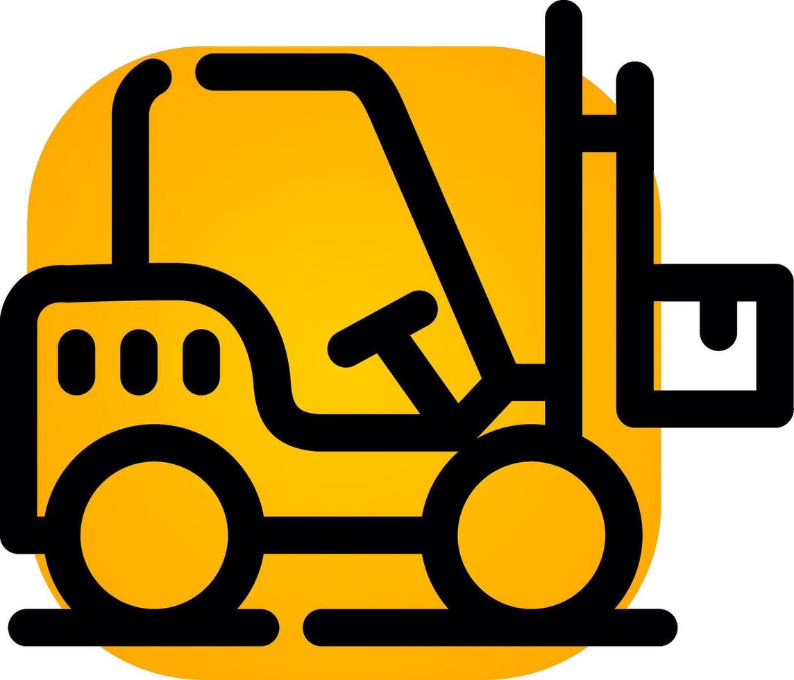 Forklift Creative Icon Design vector