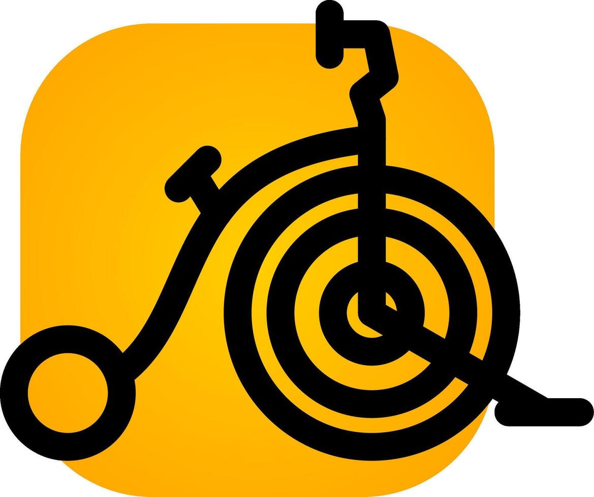 diseño de icono creativo de bicicleta de circo vector