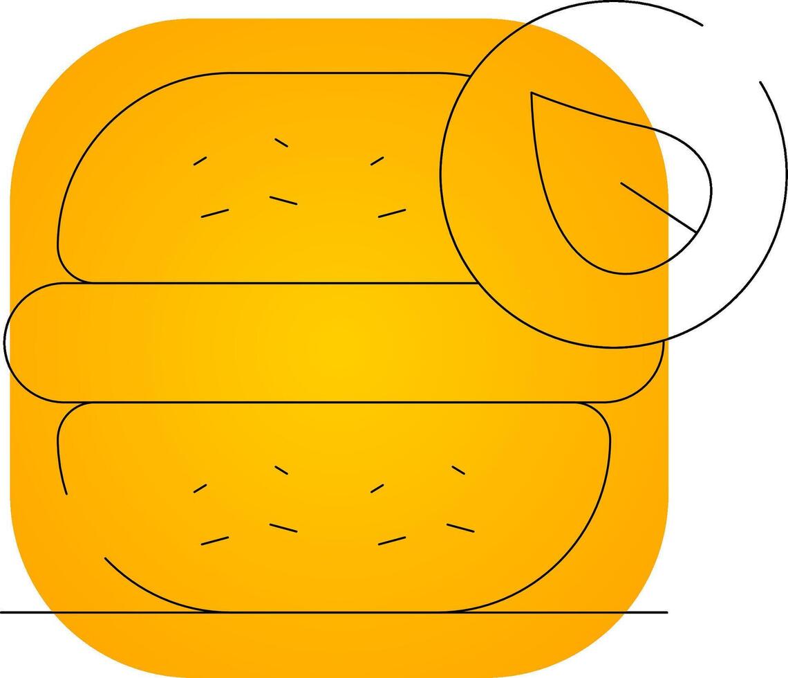 Vegan Burger Creative Icon Design vector