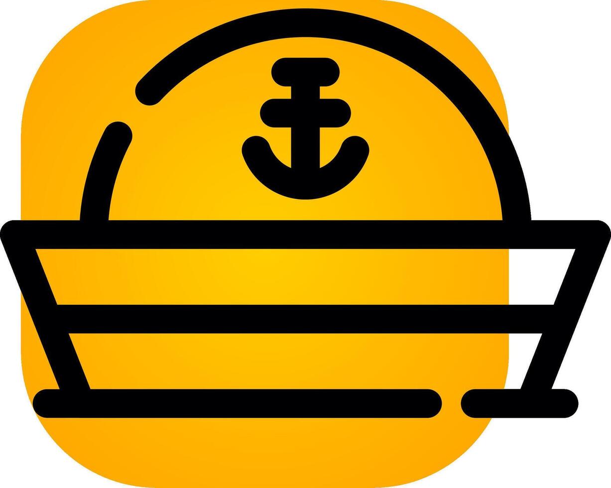 diseño de icono creativo de sombrero de marinero vector