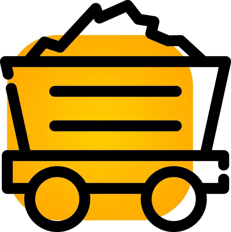 Mine Cart Creative Icon Design vector