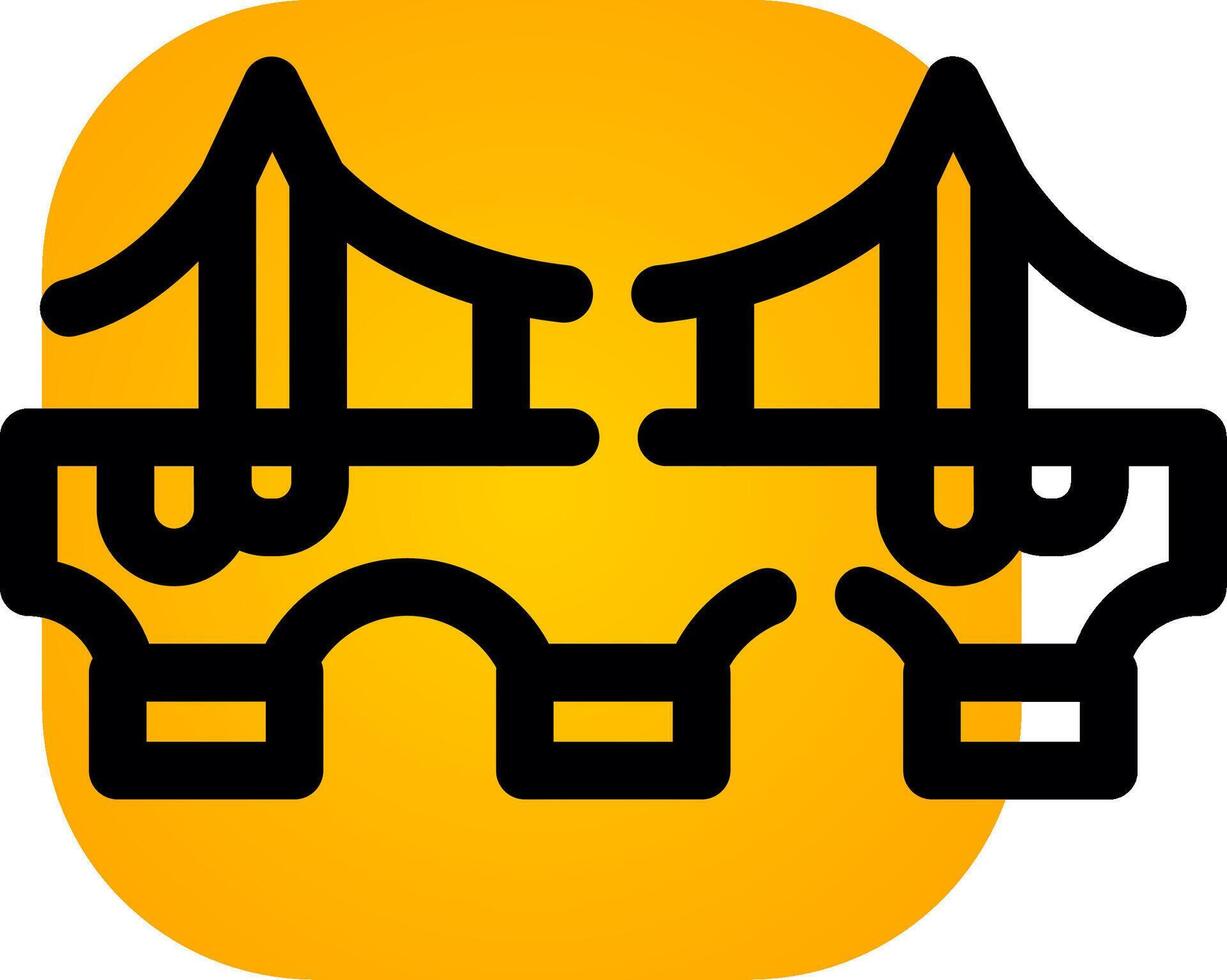 diseño de icono creativo de puente vector