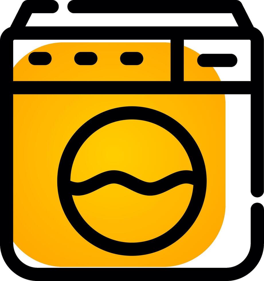 Washing Machine Creative Icon Design vector