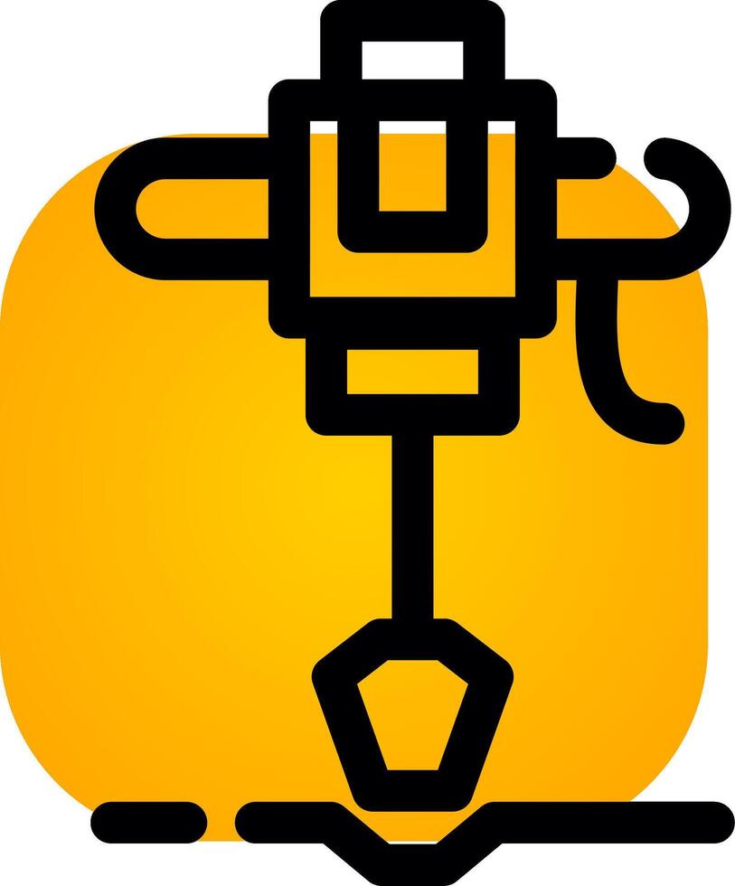 Road Drill Creative Icon Design vector