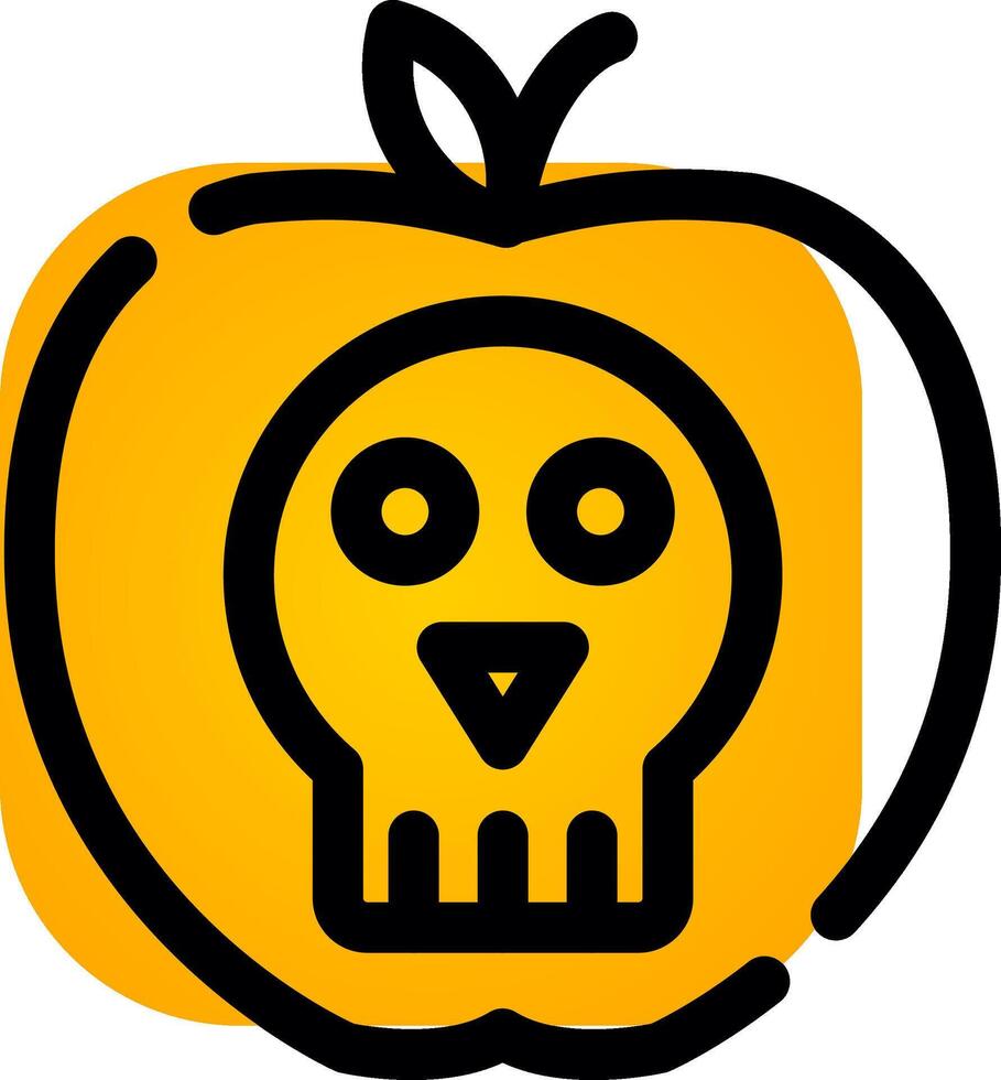 Poisoned Apple Creative Icon Design vector
