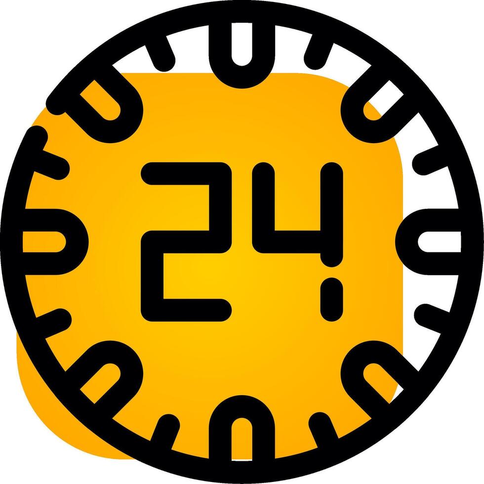 24 Hours Creative Icon Design vector