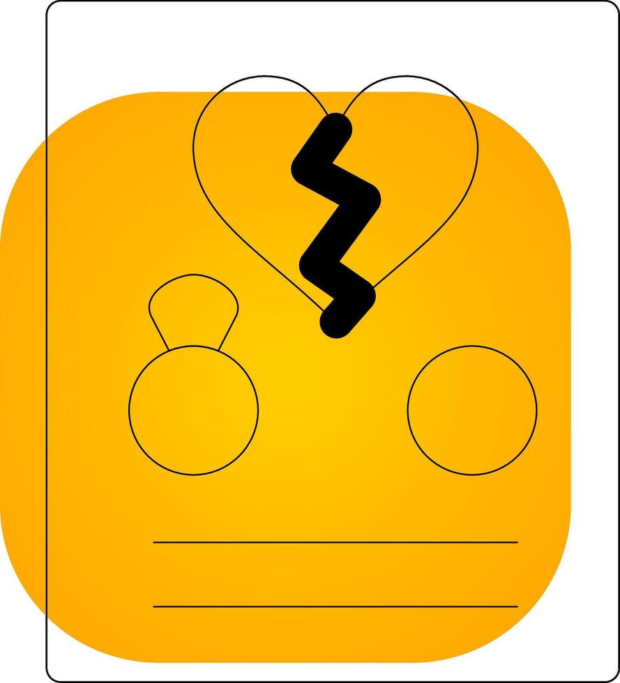 Divorce Creative Icon Design vector