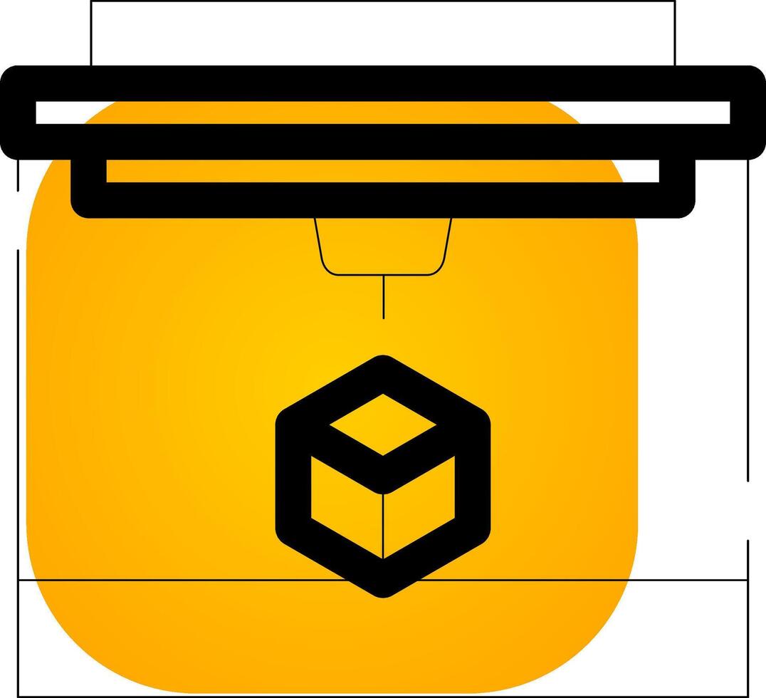 3D Printing Creative Icon Design vector
