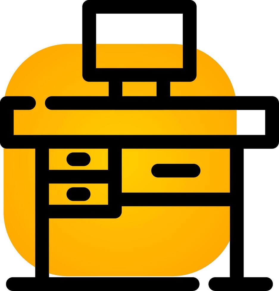 Office Table Creative Icon Design vector