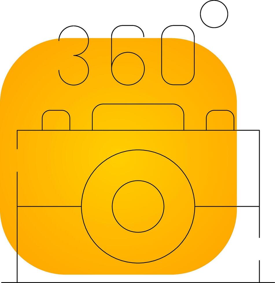 360 Camera Creative Icon Design vector