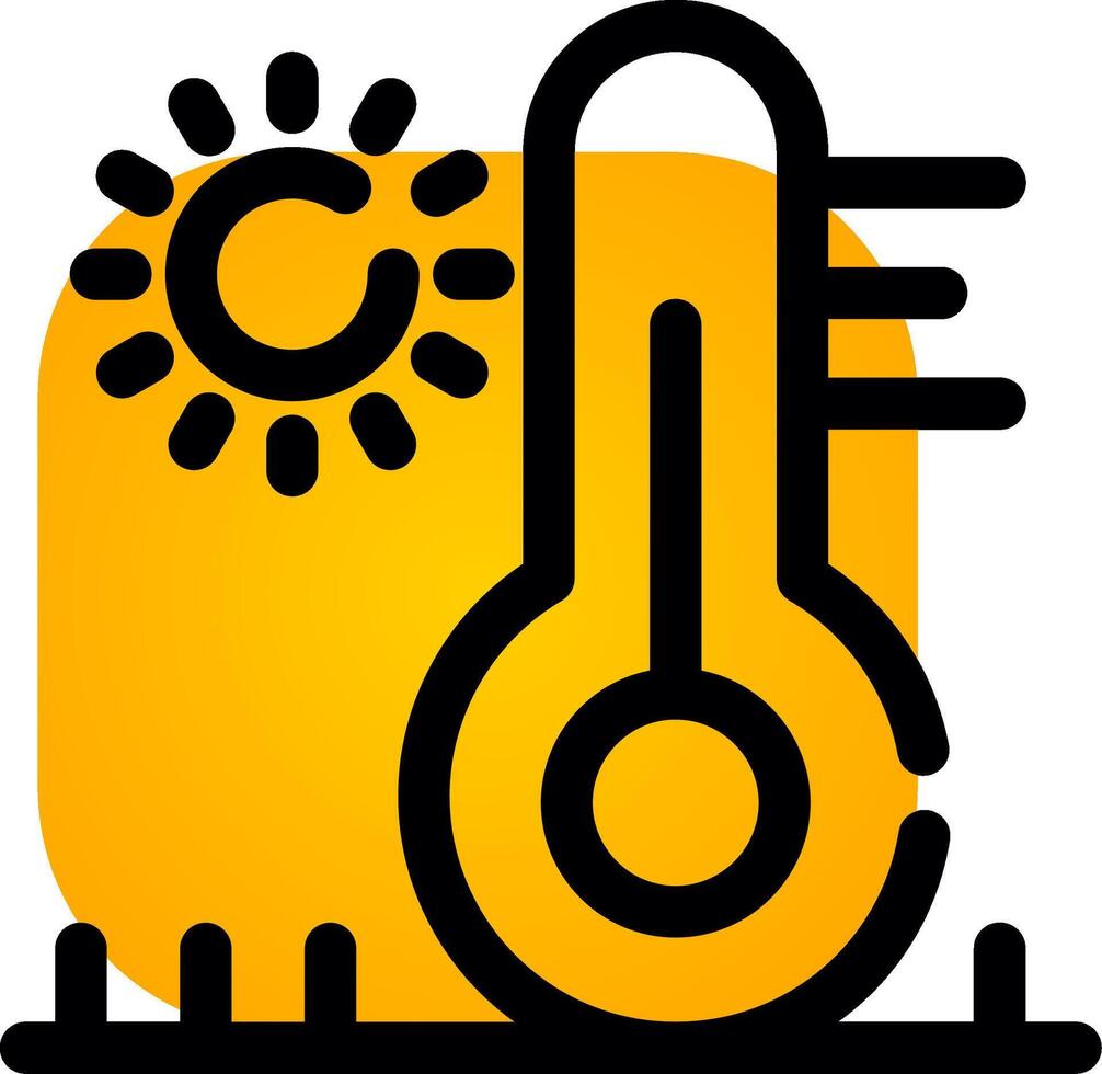 High Temperature Creative Icon Design vector