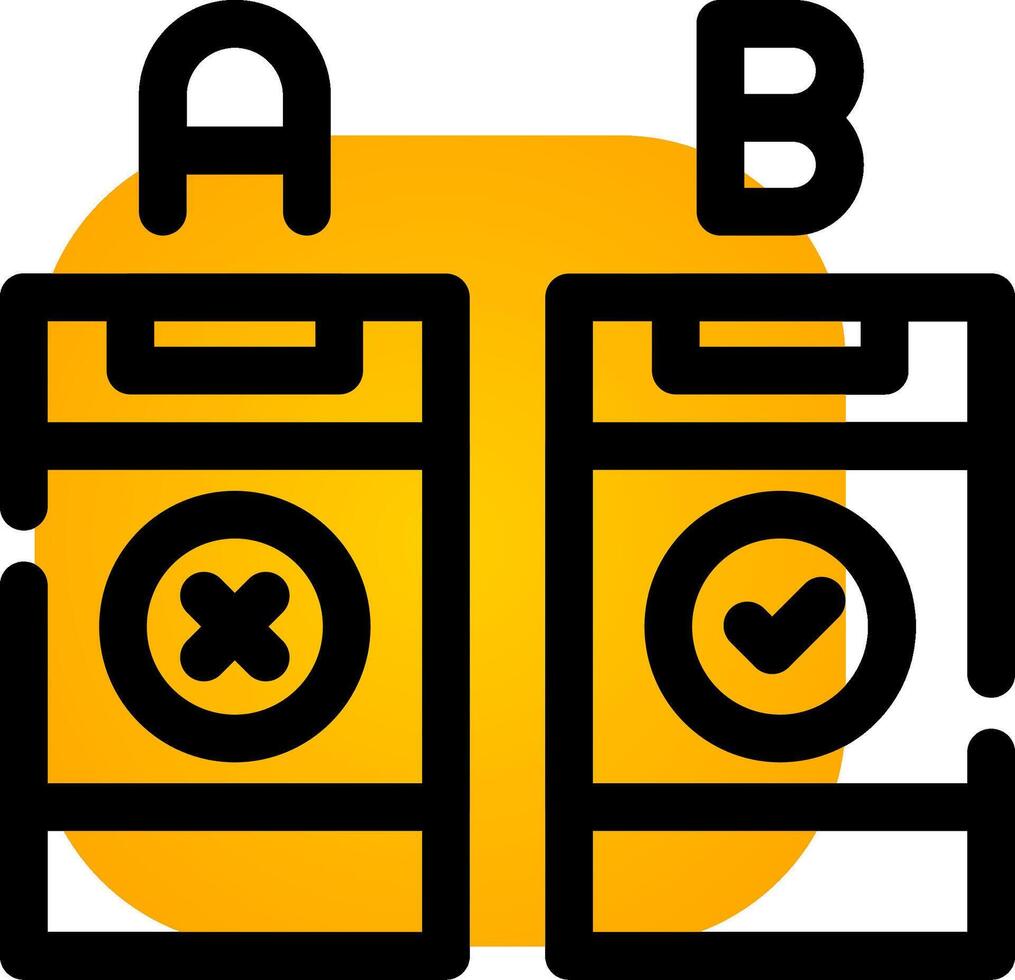 AB Testing Creative Icon Design vector