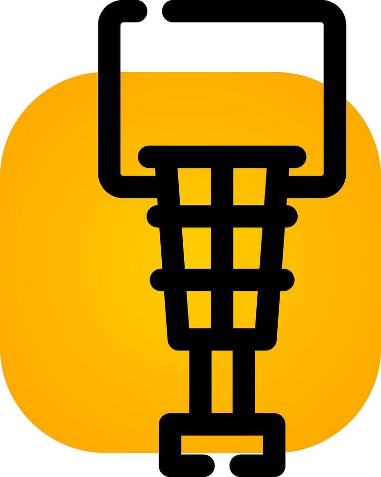 Basketball Hoop Creative Icon Design vector