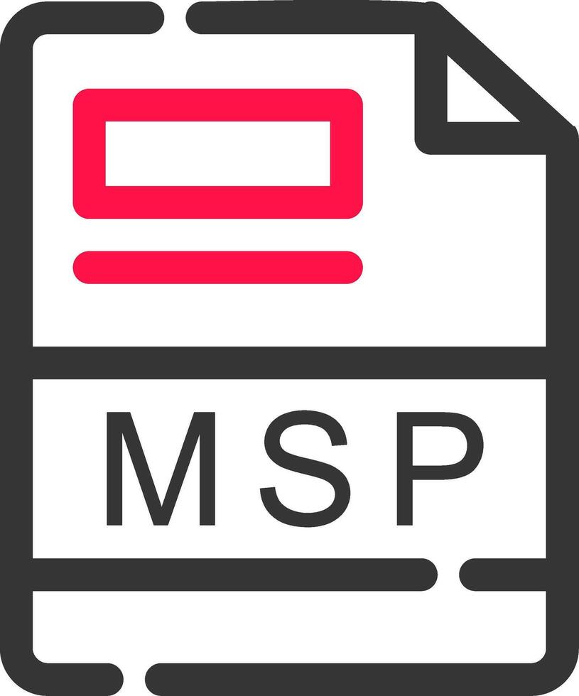 msp creativo icono diseño vector