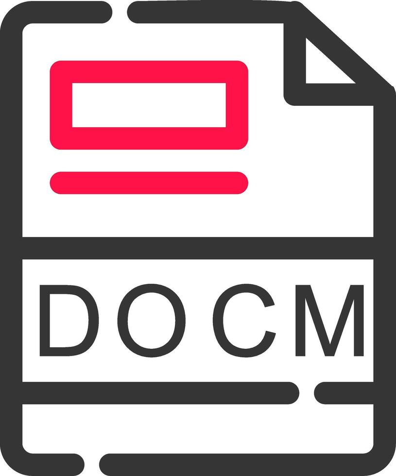 DOCM Creative Icon Design vector