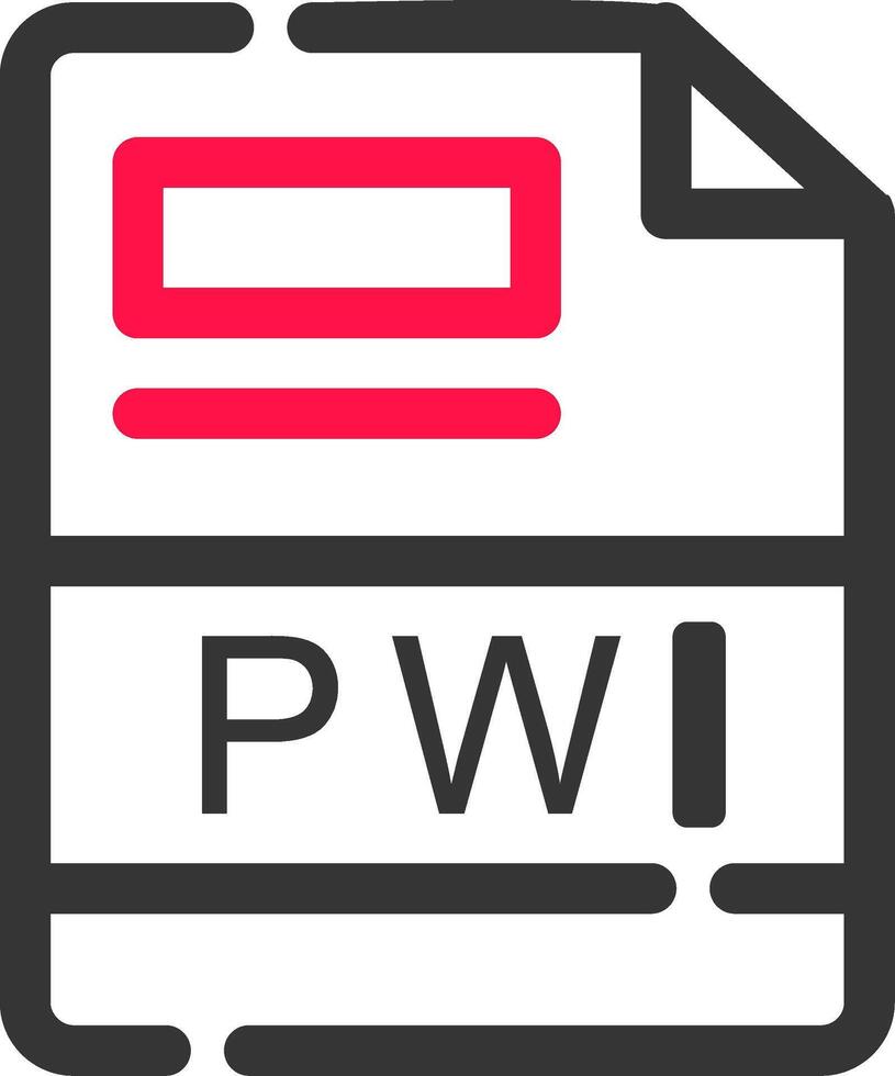 pwi creativo icono diseño vector