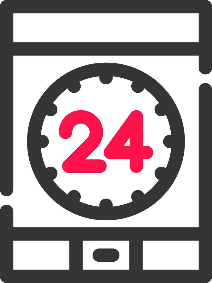 24 Hour Service Creative Icon Design vector